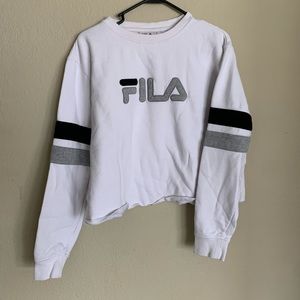 Fila vintage style cropped sweatshirt